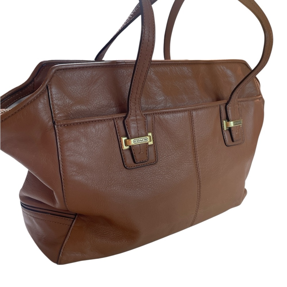 Coach Brown Leather Tote Bag - Picture 6 of 15